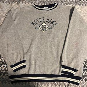 Vintage Midwest Embroidery Notre Dame crewneck sweater
